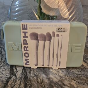 Morphe 6-Piece Travel Brush Set with Mint Case
